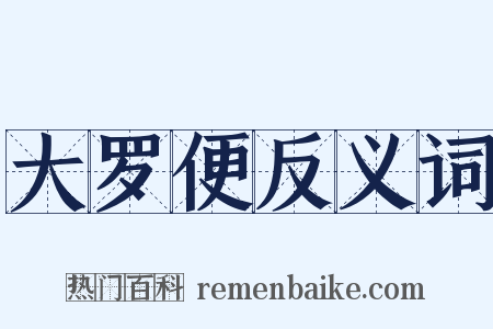 大罗便反义词是什么意思的图片